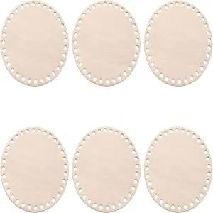 패티킬 지름 6인치 코바늘 바구니 바닥 6개의 원형 빈 뜨개질 나무 받침대 DIY 공예 직조 제작 용품 홈