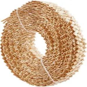 모자 제작용 10.94야드 밀짚 리본 0.59인치 와이드 빨대 브레이드 DIY 공예 액세서리 블랜치 아몬드 색상