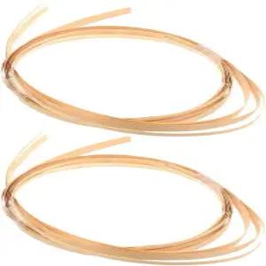 KALLORY 2pcs 라탄 바구니 직조 재료 위커 수리 키트 와이드 스트립 플랫 코일 홈 리드 핸드 데코 가구 DIY