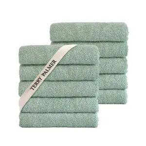 [etv] 테리파머 무형광 160g 호텔수건 10장 애플그린 수건 타올 타월 수건세트