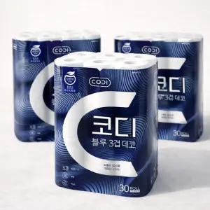 코디 블루 데코 3겹 화장지 27m 30롤 3팩