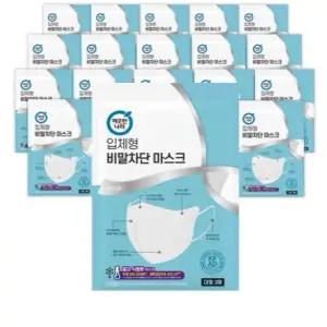 깨끗한나라 입체형비말차단마스크 (KF-AD) 3매 50팩 (150매)
