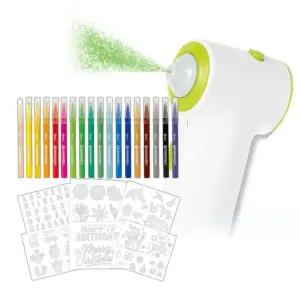 문교 마카 에어브러쉬 키트 세트 1P 전동 스프레이 18색 컬러 아트