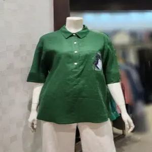 [벨라디터치] V1F2BL35 반오픈 린넨 셔츠