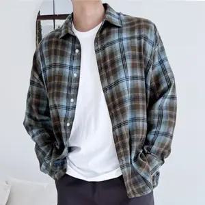 남자 셔츠 체크무늬 봄 체크남방 긴팔 가을용 캐쥬얼 남자 캐주얼 셔츠 체크 캐쥬얼 긴팔 베이직 데일리