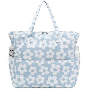 여성용 블루분 비치백, 수영장 짐을 트래블 있는 수납공간이 젖은 방수 위한 대형 위켄더 토트백