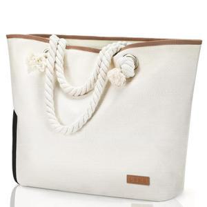 레케스키 비치백 여성용 대형 지퍼 수영장 방수 백 비치 모래 토트백 방지