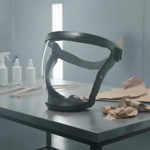 분말 방지용 그라인딩 페이스 가드 투명 안전 쉴드 경량 장비 턱 보호대