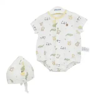 [압소바](광주신세계)(26년 S/S 출산.백일선물) 딩동 반소 바디슈트(모자)//A1310628