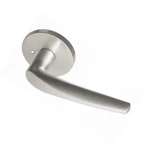 방문손잡이 버튼형 P10008 그레이 SN 방문 욕실문 중문