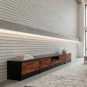 에르니안 멀바우 원목 2700거실장세트 1500거실장 600협탁2개 상판흑경 tv장