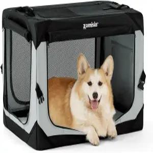 중형견을 위한 접이식 개 상자 통기성 메쉬 창이 있는 30인치 휴대용 여행 소프트 사이드 실내외용 사육장