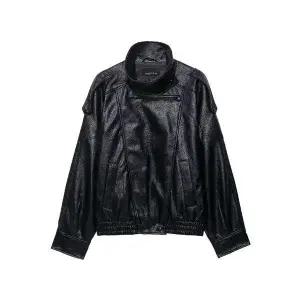 여자 가죽 자켓 재킷 캐주얼 리치 PU BE1