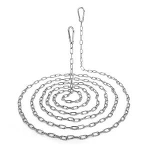 10피트 길이의 가벼운 듀티 체인 5/64인치 소형 금속 5/32인치 카라비너스 실내 야외 매달린 새 모이통