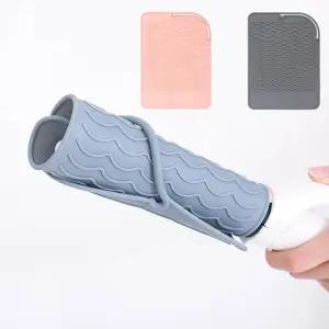 실리콘 고데기 패드 매트 휴대용 보관용 내열 받침대 실리콘 고데기 패드