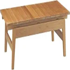 모드웨이 베이포트 티크 우드 야외 파티오 커피 테이블 내추럴