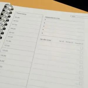 무지 100일 데일리 플래너 메모장 타임테이블