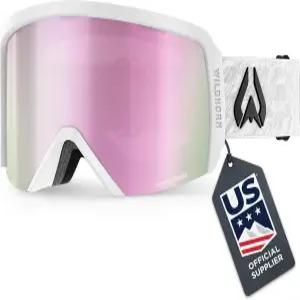 와일드혼 크리스토 스키 고글 남성 여성 100 자외선 차단 김서림 방지 OTG 스노보드 - 미국 팀 공식
