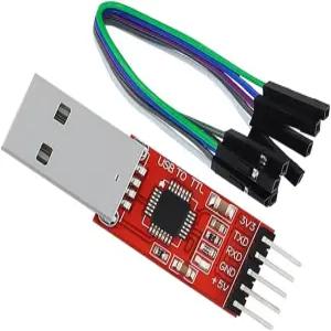 HJHYUL CP2102 USB-TTL 직렬 어댑터 - 3.3V/5V 출력의 2.0~5핀 UART 컨버터 모듈 STC 호환 점퍼 와이어