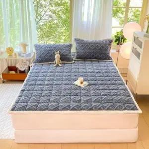 패드 침대 매트리스 스프레드 시트 극세사 커버 토퍼