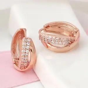 데일리귀걸이 골드필드 핀 큐빅 볼드 링 원터치링 귀걸이 14K