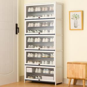 간단한 신발장 가정용 보관 공간 멋진 대용량 절약형 유물 실내 다층 방진