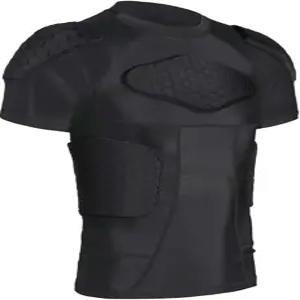 GRDFLX 남자 축구 패딩 셔츠 리브 프로텍터 압축 6피트 패드 보호 장비 야구 농구 소프트볼용