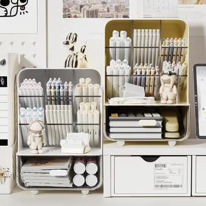 학생용 틸트 연필꽂이 대용량 잡화 보관함 보관 문구 정리함 선반 데스크탑 책상 사무실