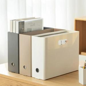 선물 플라스틱 파일 상자 책상 주최자 접이식 대용량 편지지 보관 용품 접이식 상자 A4