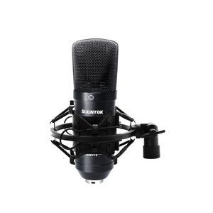 [미국배송] 스트리밍 ASMR 유튜브 보이스오버 게임 보컬(블랙)을 위한 PC 컴퓨터 홈 스튜디오용 SUUNTOK XLR 콘덴서 마이크 녹음