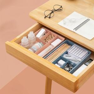 분할 구획이있는 데스크탑 서랍 사무 편지지 보관 주최자 메이크업 두꺼운 플라스틱 상자