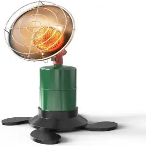 바이플러스 프로판 히터 - 실외용 10000BTU 휴대용 파티오 전자 점화식 캠핑 제어 밸브 텐트 낚시 차고