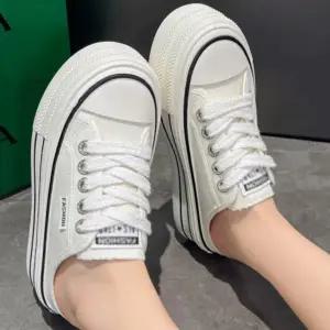 여성 사계절 베이직 스니커즈 뮬 슬리퍼 신발 2컬러