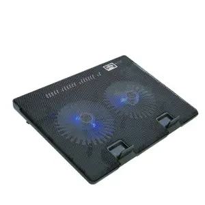 Coms 노트북 쿨러 쿨링패드 듀얼팬 저소음 17형 Black