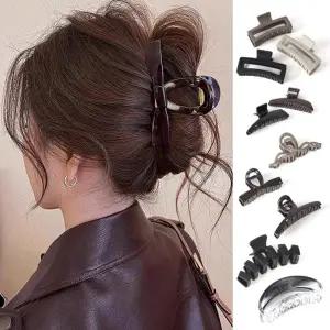 올림 머리핀 긴머리 로우번 포니테일 숱많은 대왕 집게핀세트 악세사리