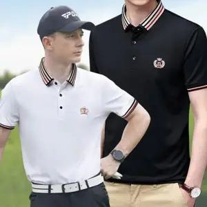 남성 골프웨어 여름 반팔 카라 티셔츠 유니폼 쿨링 티셔츠 카라티