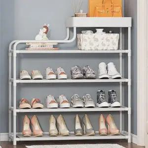 높이 조절 현관 정리대 아기 신발 보관함 수납장 경량 렉 선반