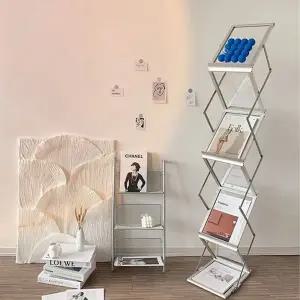 벽걸이 선반 철제 접이식 잡지 보관함 현대 디자인 수납 인테리어용 책정리