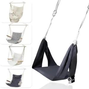 ROOITY 유니버설 해먹 의자 풋레스트 - 길이 조절 및 원사이즈 핏 걸이식 퀵 클립 부착 접이식 경량 파티오