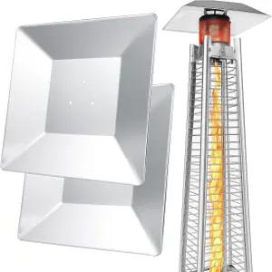 프로판 실외 히터 커버 교체용 Zonon 2 팩 파티오 히트 리플렉터 실드 4면 피라미드 상단 3홀 거리