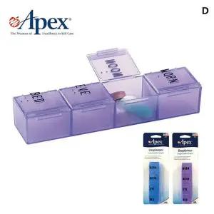 CP22 아펙스 1일4칸약통 70016 HDPE용기 약케이스 응급처치키트