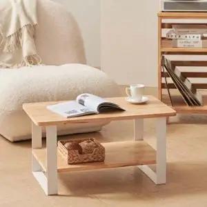 원목 사각 테이블 2단 사이드 탁자 좌식테이블 M69-WD46298