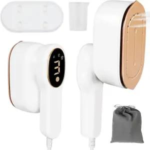 의류용 스마트 여행용 스티머 1200W 휴대용 미니 스팀 올인원 다리미 LCD 디스플레이 3가지 모드 및 5초