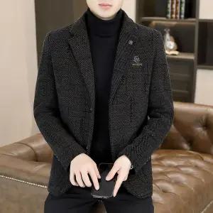 남성용 가을 겨울 다운 아이템 내마모성 트렌디 자수에 자켓 정장자켓 샤닐 HT4