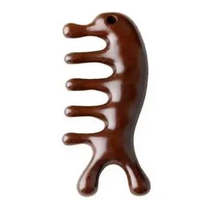 우드마사지봉 우드 마사지 빗 C타입 두피 얼굴 괄사 스틱 DD-12666