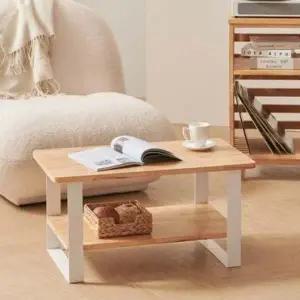 원목 사각 테이블 2단 사이드 탁자 좌식테이블 M69-WD46298__