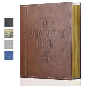 [미국배송] 대형 어드벤처북 사진 앨범 마그네틱 13인치 X11.5인치 DIY 기념일용 핸드메이드 패밀리 메모리즈 3X5~8X10 수용 커플 친구 여행 추억(가죽)에 완벽
