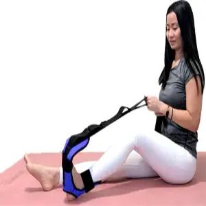 야그주 발 및 종아리 스트레칭 - 아킬레스건염 뒤꿈치 스퍼스 드롭 햄스트링용 스트랩 다리 스트레칭기