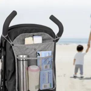 고퀄리티   수납 정리함 가방 메쉬 포켓 유모차 주머니