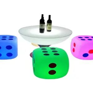 클럽 테이블 바 LED조명 테이블 직사각형 아웃도어 술집 조명 가구 원형